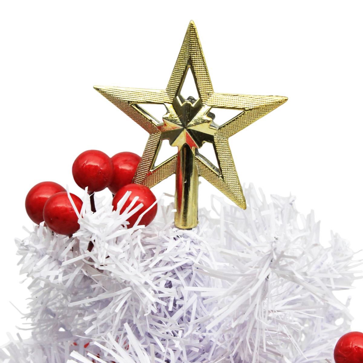 Cây Thông Mini Màu Trắng Trang Trí Noel 38 cm - Chaang Chiia LP-T15W-R