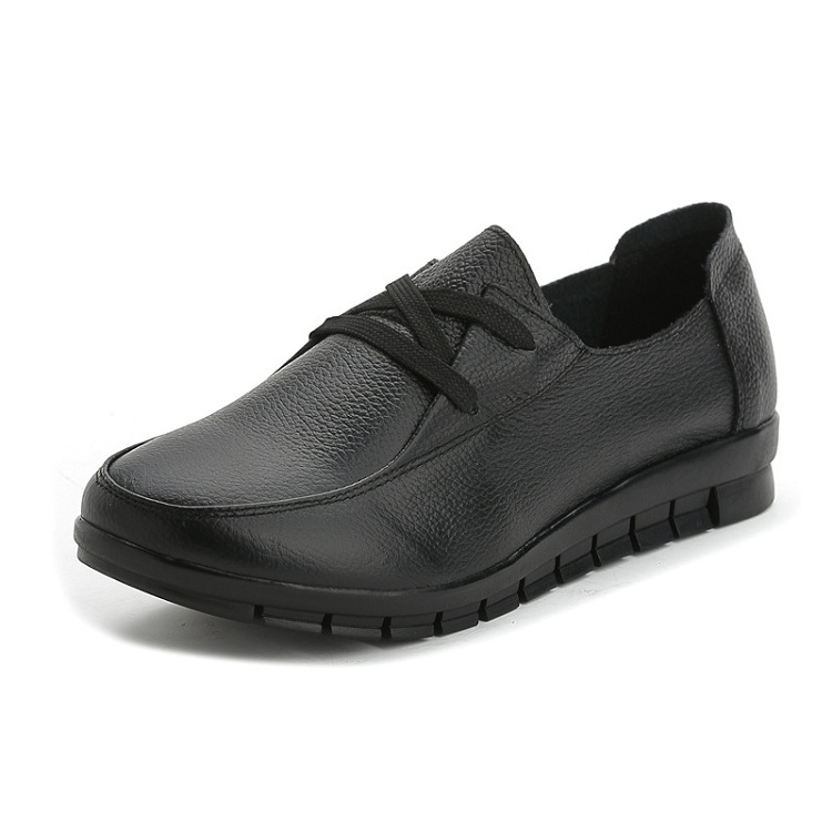 Giày lười Slip on nữ da mềm đế chống trượt 666