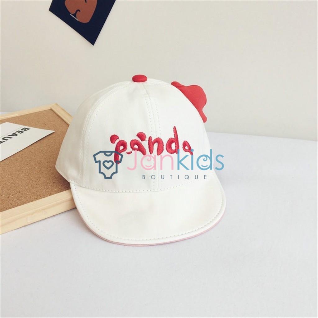 Mũ lưỡi trai phong cách Hàn Quốc thêu chữ PANDA kute cho bé 0-2 tuổi