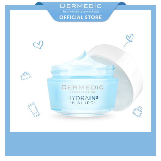 Kem dưỡng Dermedic HA ban đêm  cấp âm da khô mất nước Hydrain3 Hialuro Cream-Gel Ultra-Hydrating 50 G