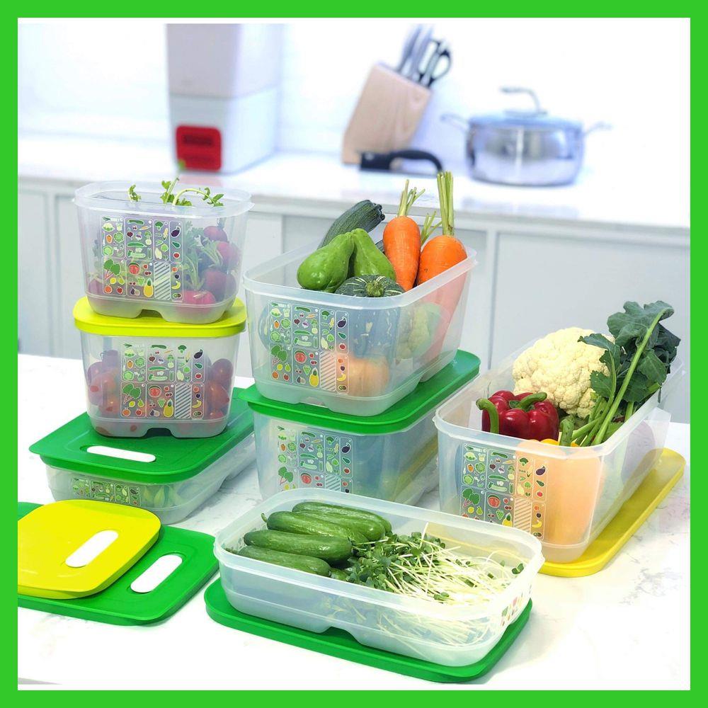 (NEW 2022) Bộ hộp trữ mát có nút hô hấp Ventsmart 7 hộp - Tupperware