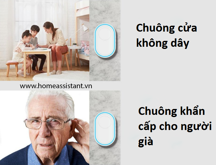 Chuông Cửa Không Dây Sóng RF 433Mhz EB01