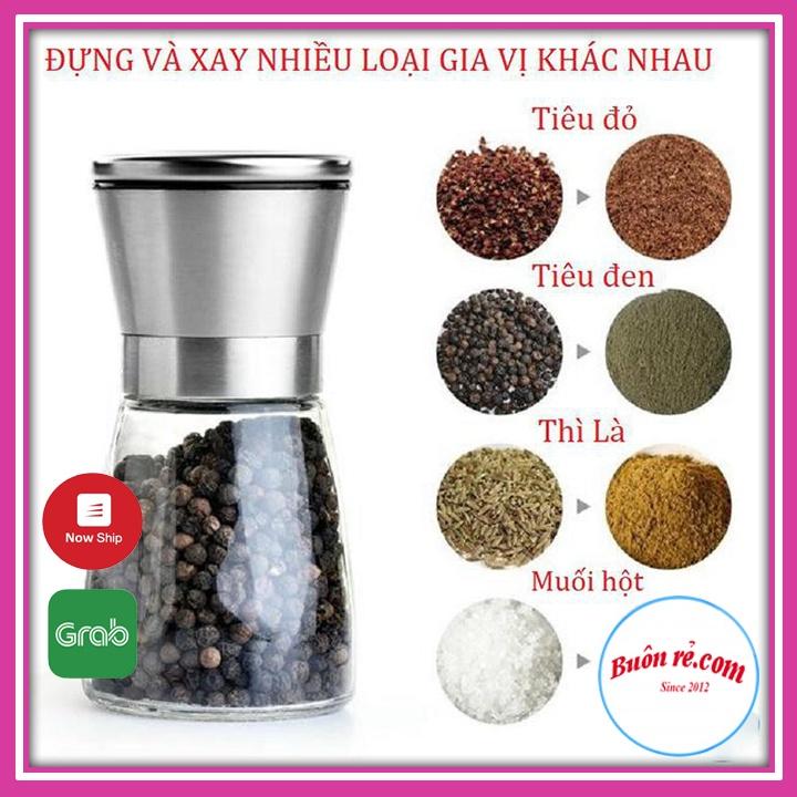 LỌ XAY TIÊU THỦY TINH, Dụng Cụ Đựng Và Xay Tiêu