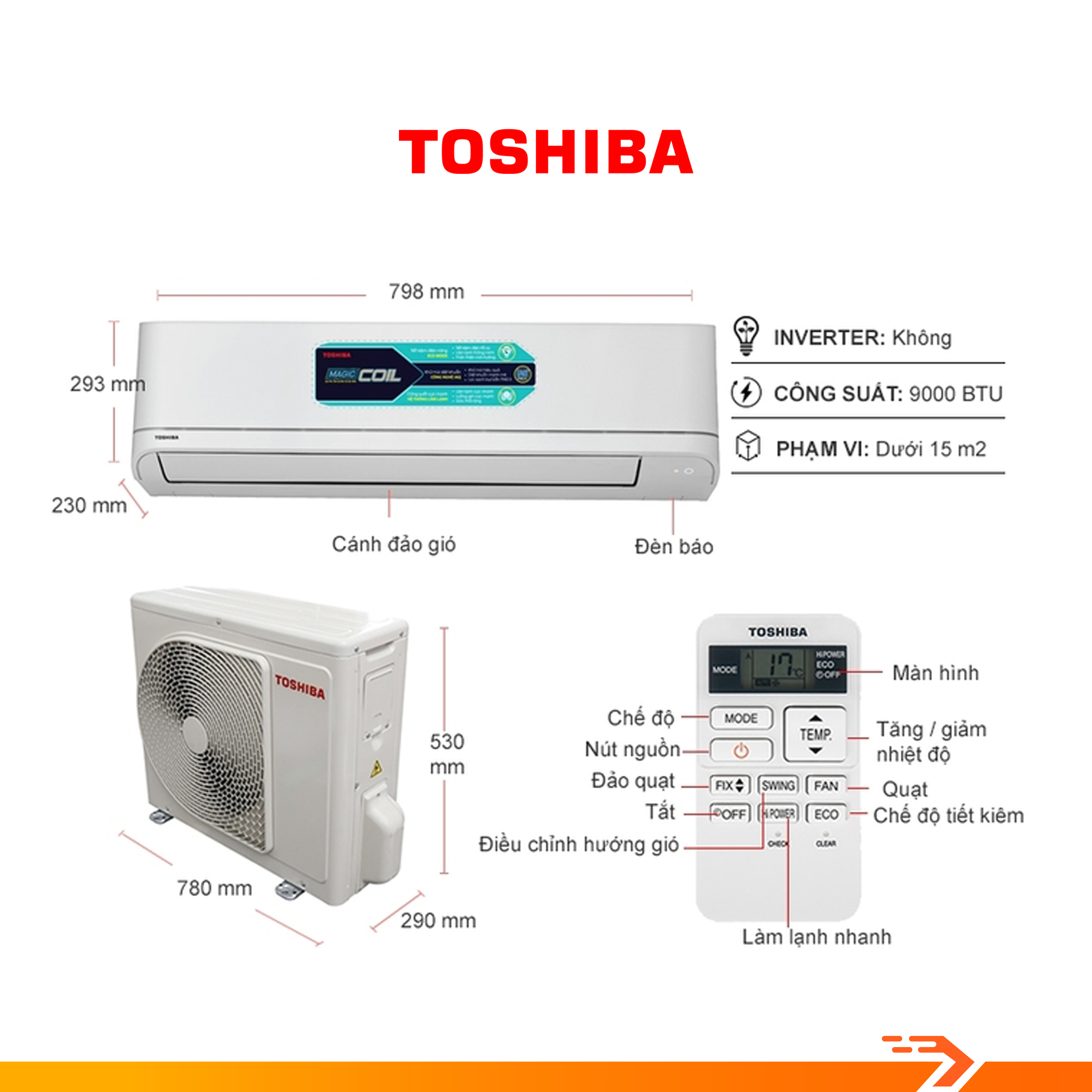 Máy Lạnh Toshiba RAS-H10U2KSG-V/RAS-H10U2ASG-V- Hàng chính hãng- Giao toàn quốc