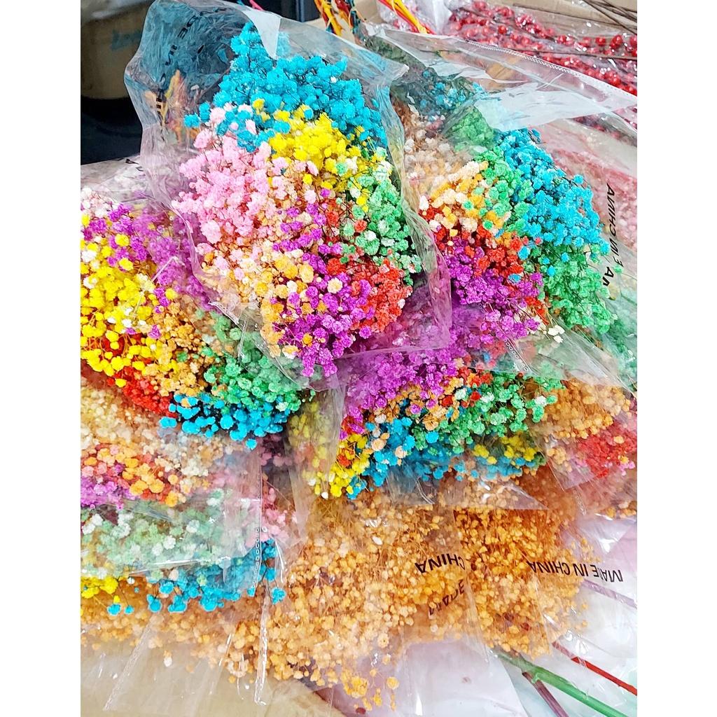 120G Hoa khô trang trí, hoa khô decor hoa khô babi hoa khô mini bó 120G hoa khô baby hoa baby khô