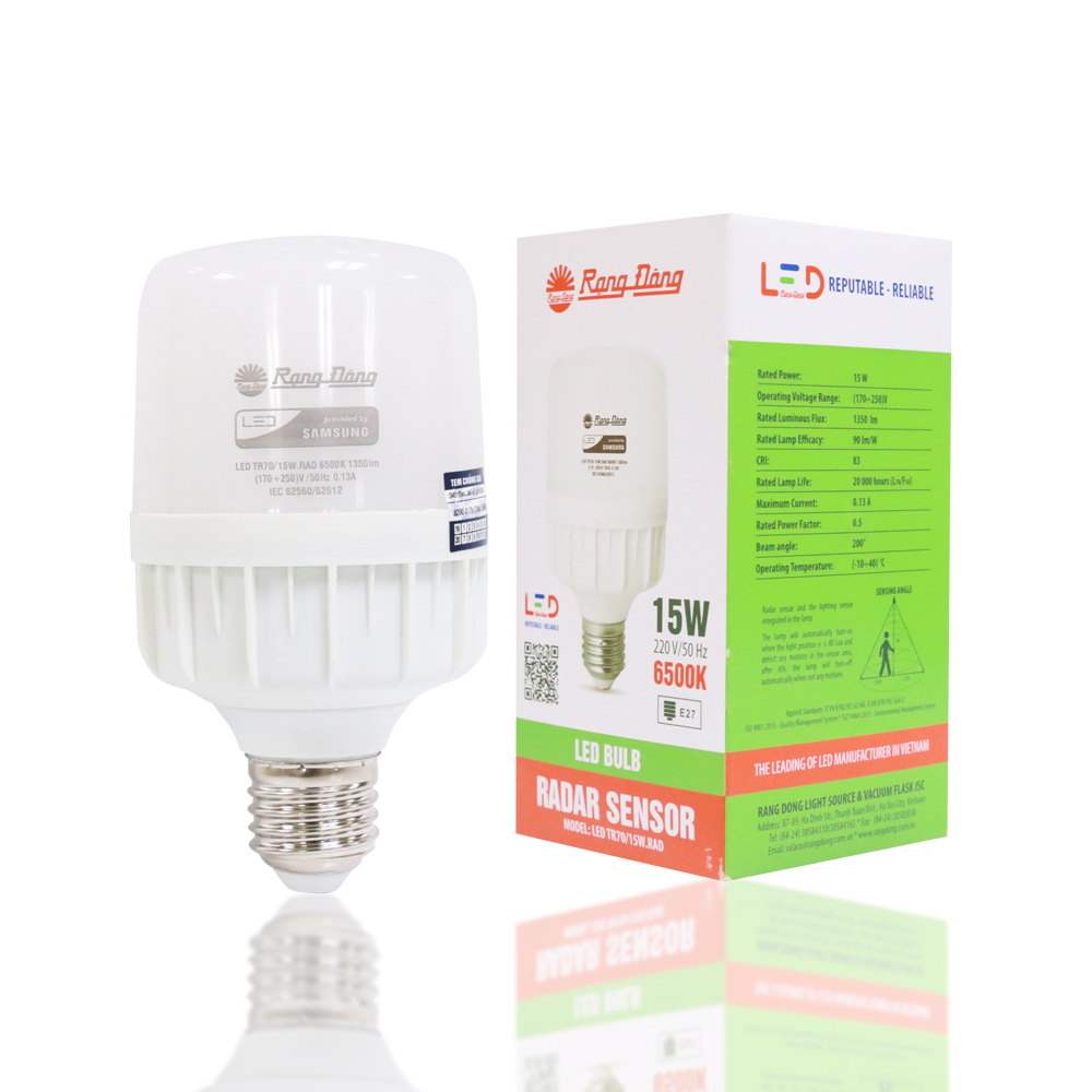 Bóng đèn LED Bulb Cảm Biến Model: TR70 15W.RAD