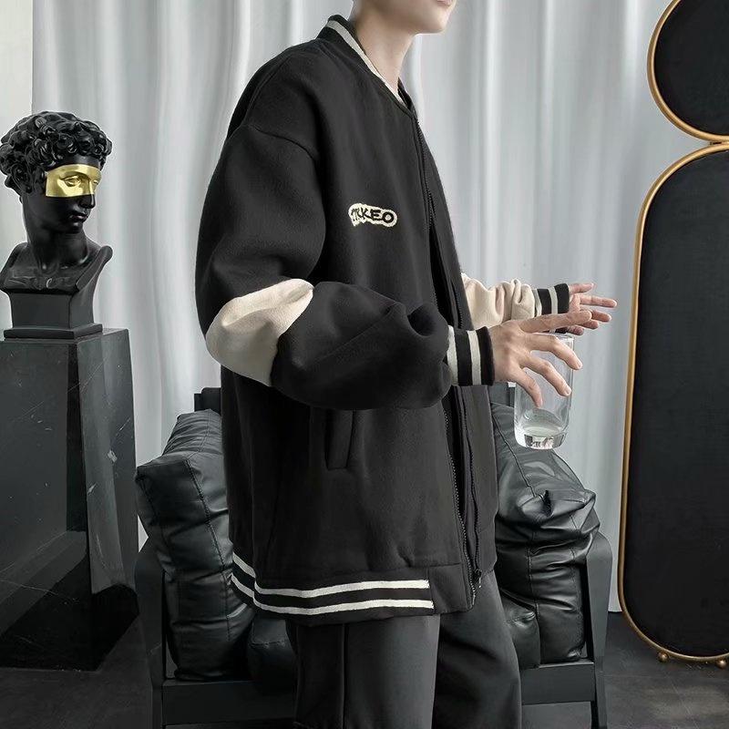 Áo khoác nhung nam nữ bomber unisex gió jacket cúc bấm form rộng local brand ulzzang phong cách hàn quốc đep Số 33