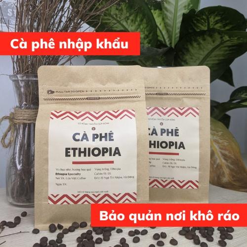 Cà phê nguyên chất ETHIOPIA cafe rang xay nhập khẩu hương vị hoa quả ngọt dịu không độn phụ gia nhiều vùng trồng