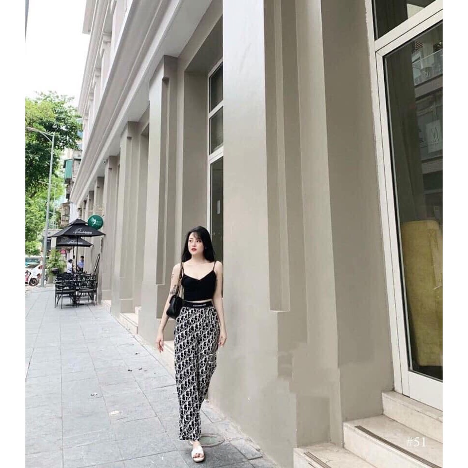 Quần ống rộng Full chữ siêu độc, siêu chất form đẹp mẫu mới