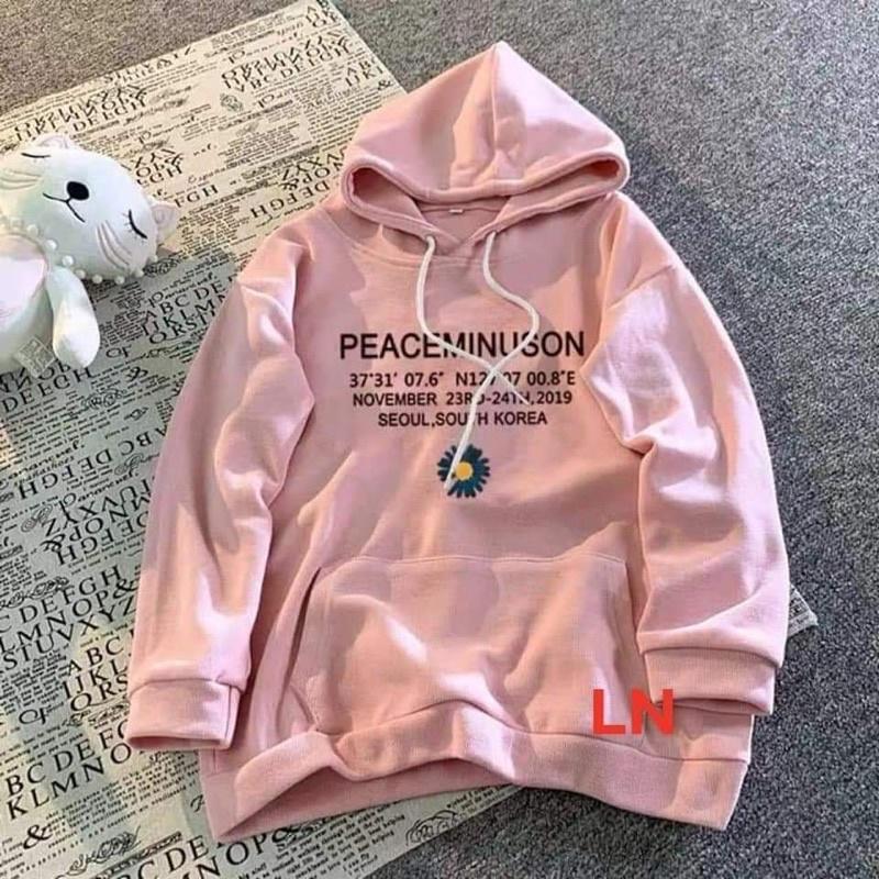 Áo hoodie hoa cúc nhỏ 3 dòng chữ DA6
