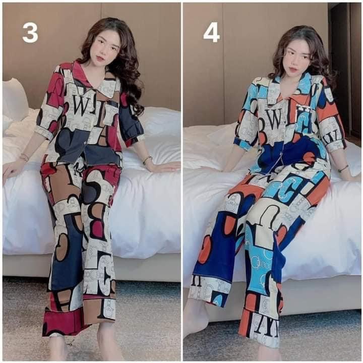 Bộ lụa quần dài áo dài