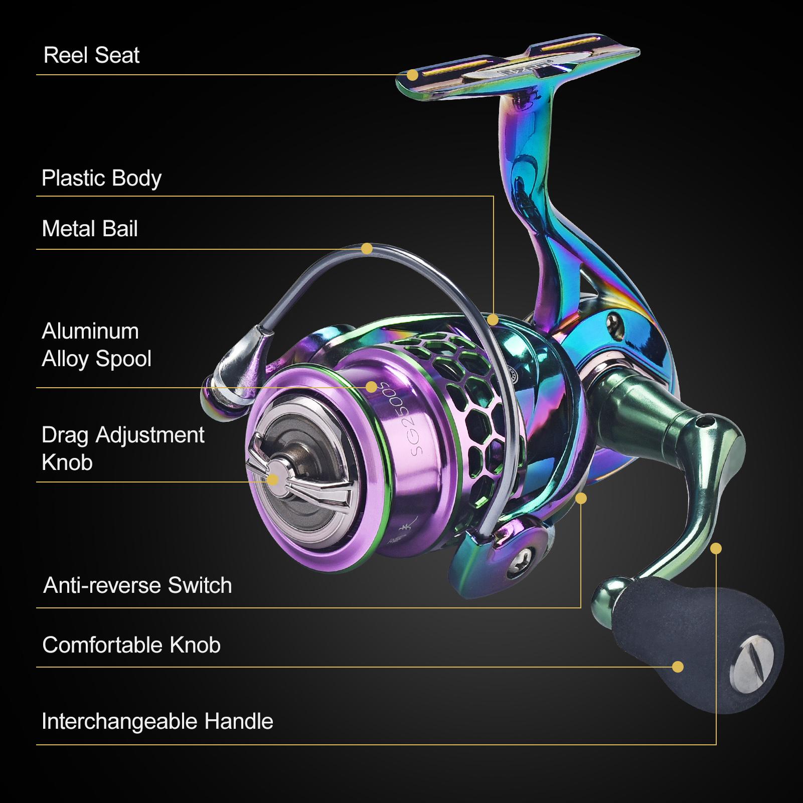 9+1BB Spinning Reel 5.2:1 with Interchangeable Left and Right Handle