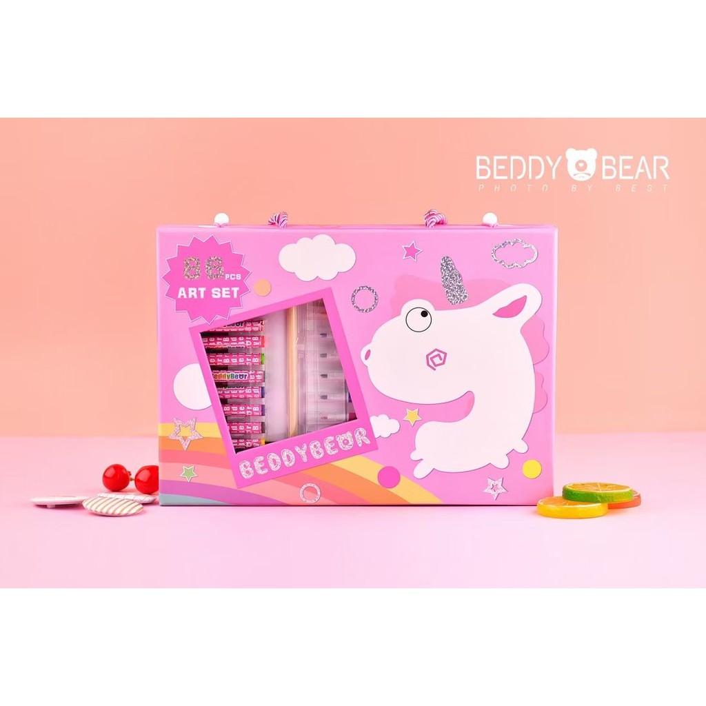 Bộ bút sáp - Chì màu - Màu nước 86 món Beddybear - Beddy bear dành cho bé trai - bé gái từ 3 tuổi, mầm non - tiểu học