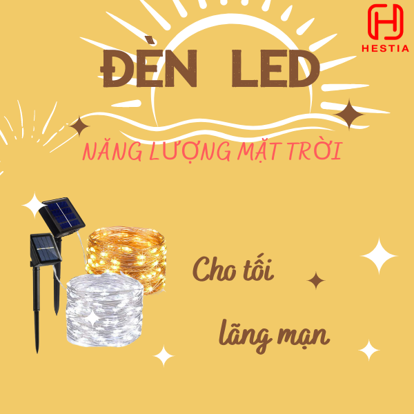 Đèn led dây năng lượng mặt trời T-Light 10 mét, 20 mét cho không gian Nhà, Quán Cafe, Ban Công, Sân Thượng Siêu Chill