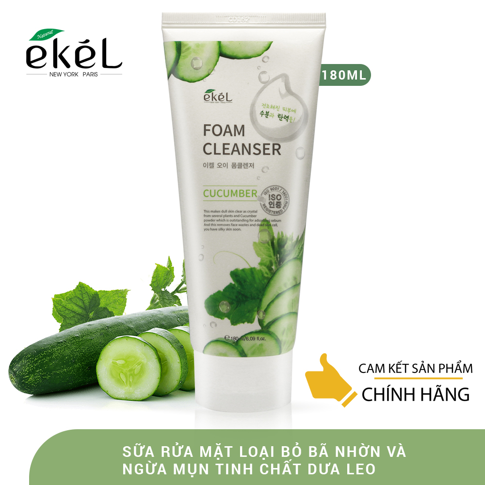 Sữa rửa mặt Dưa leo Ekel Foam Cleanser Cucumber 180ml