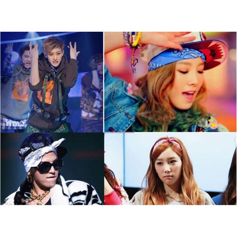 Khăn bandana turban vuông thời trang hàn quốc siêu nhiều màu tăng thêm điểm nhấn đầy tinh tế - Hồng sen