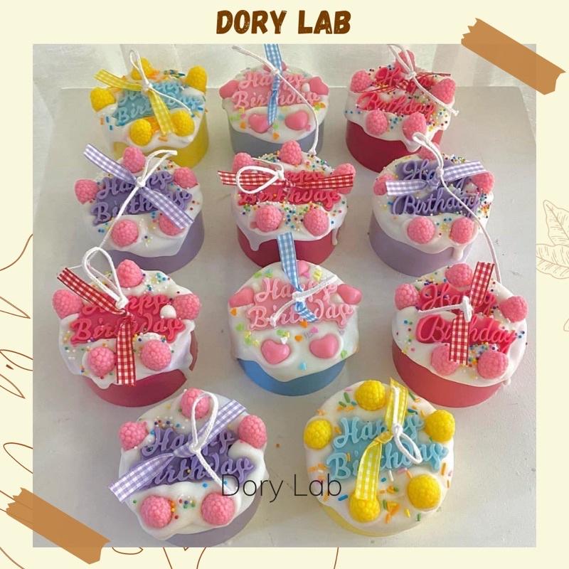 Nến Thơm Bánh Sinh Nhật Màu Pastel Mix Topping Nhiều Hương Thơm, Quà Tặng Ý Nghĩa - Dory Lab