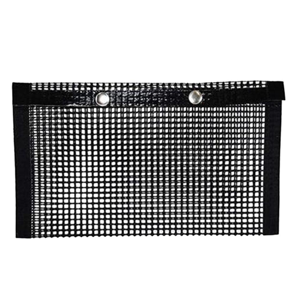 2pcs Heat Resistance BBQ Grill Mesh Bag Non-stick Mesh Grilling Bag Black S & M