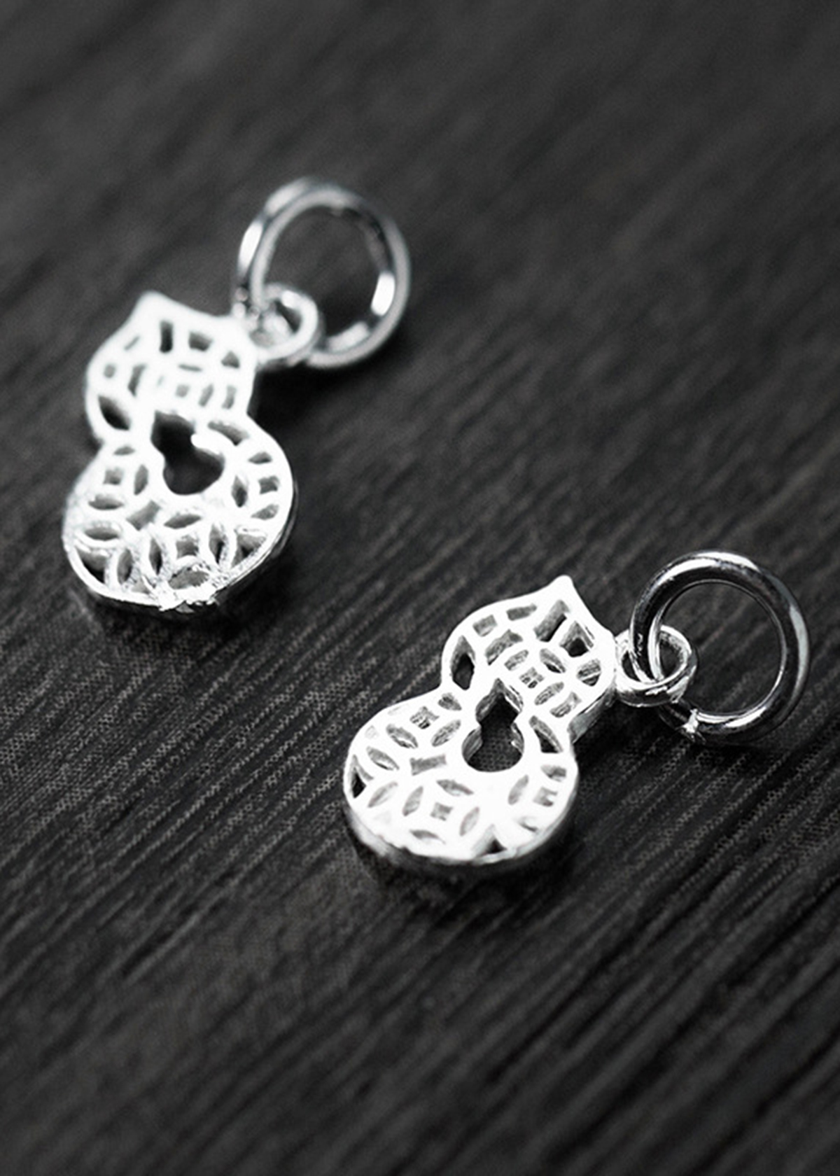 Combo 4 cái charm bạc hình hồ lô treo 2 - Ngọc Quý Gemstones