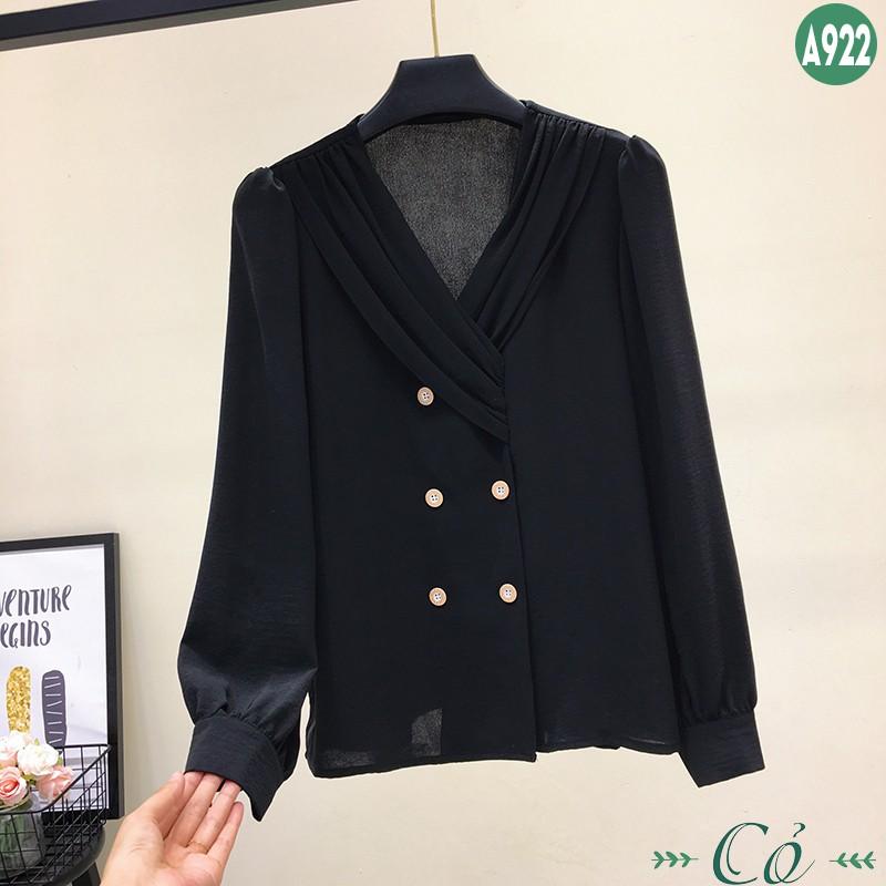 Áo sơ mi xếp ly giả vest - A922