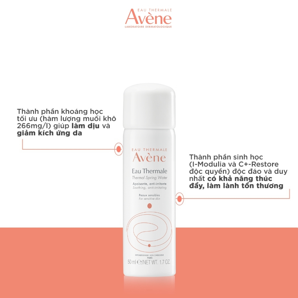 Nước xịt khoáng cấp ẩm và làm dịu da AVÈNE THERMAL SPRING WATER