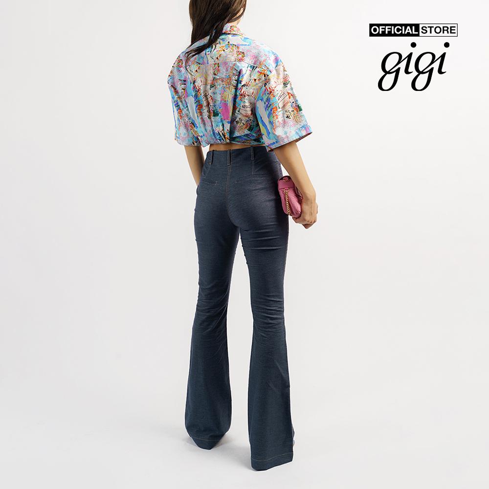 GIGI - Áo sơ mi nữ ngắn tay phom croptop thời trang G1106T221260