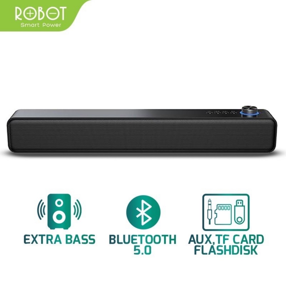 Loa Vi Tính Để Bàn ROBOT RB480 Công Suất 10W Pin 1200mAh Kiểu dáng hiện đại- Hàng chính hãng