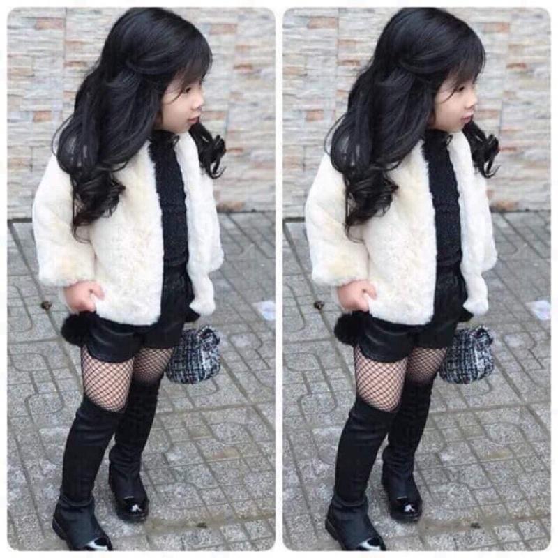 áo khoác lông cao cấp cho bé gái 1-6 tuổi
