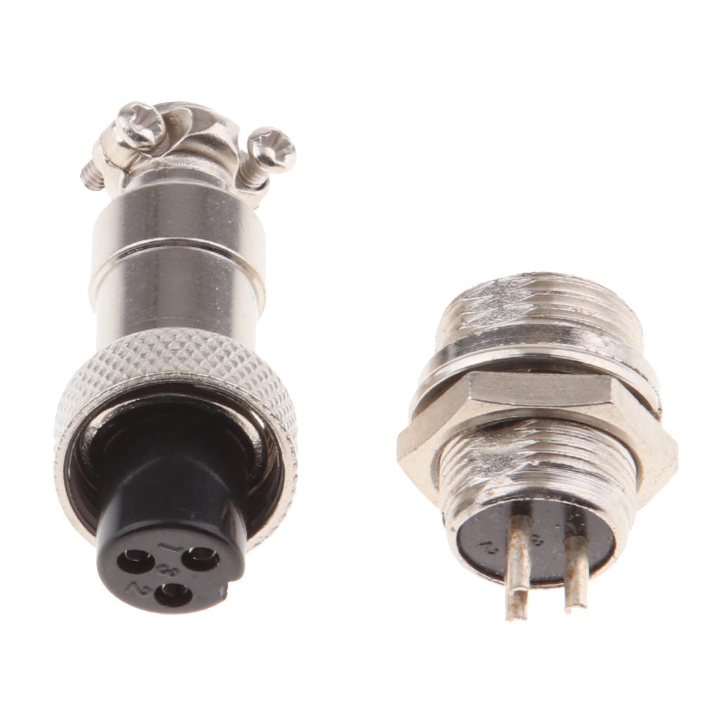GX12 3Pin Waterproof Plug Socket Metal Aviation Wire Connector
