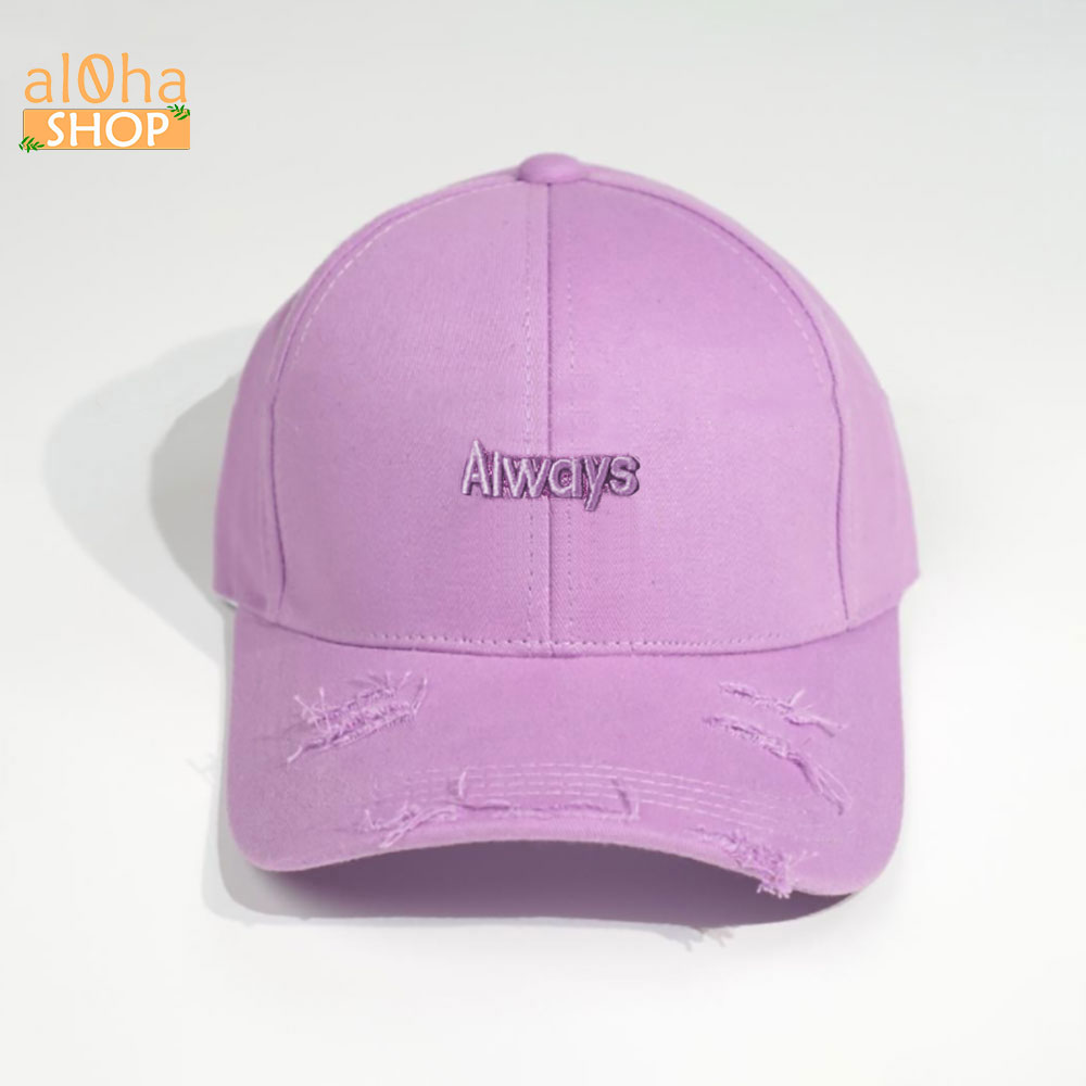 Nón Ulzzang thêu chữ Always - Mũ lưỡi trai unisex nam nữ chống nắng - al0ha Shop