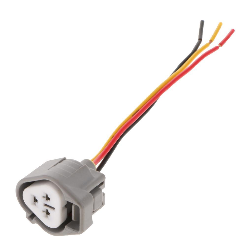 Car Female Headlight Wire Socket Connector Plug 3 Way Headlight Lamp Adapter