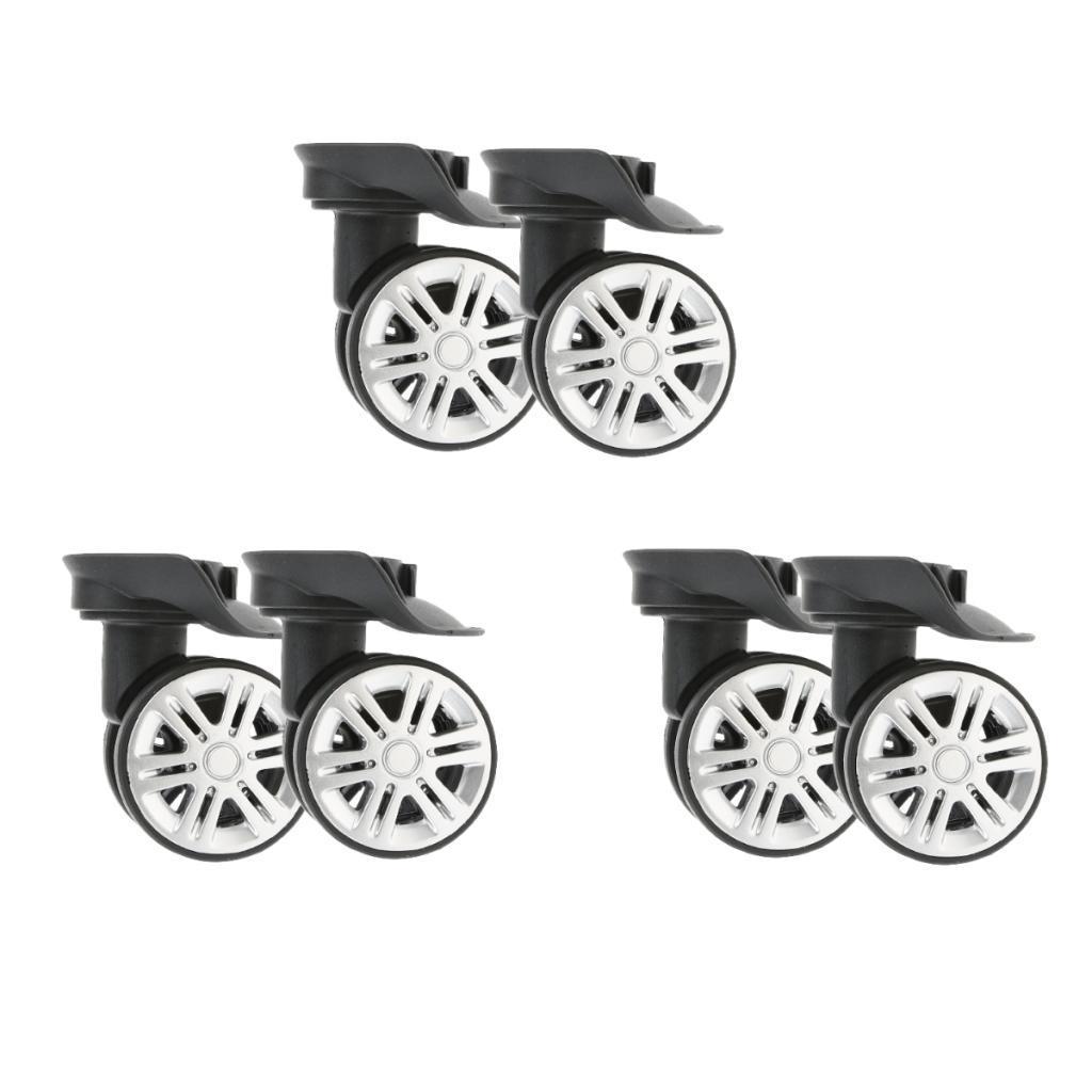 3Pair Replacement Luggage Replacement Part Replacement Wheels Casters Casters 360 Swivel Travel Case Wheels Casters