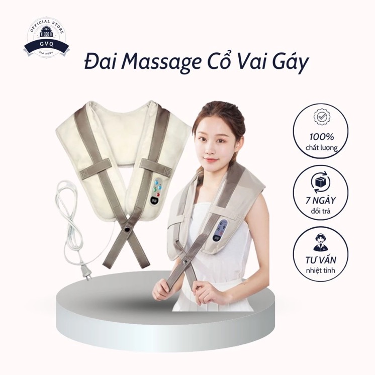￼Đai Massage Cổ Vai Gáy Công Nghệ Nhật Bản Cao Cấp Xoa Bóp Giảm Mệt Mỏi Căng Thẳng