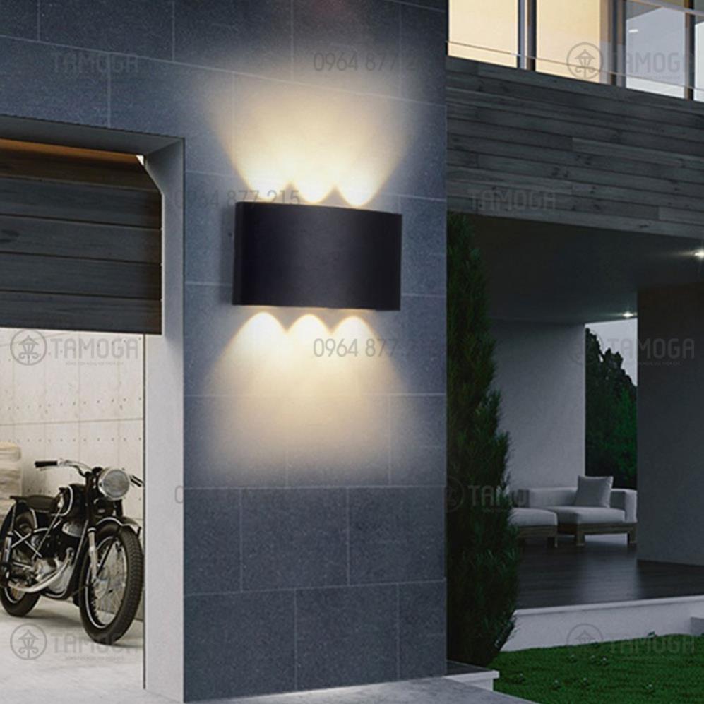 Đèn ốp tường ngoài trời hình bán nguyệt
