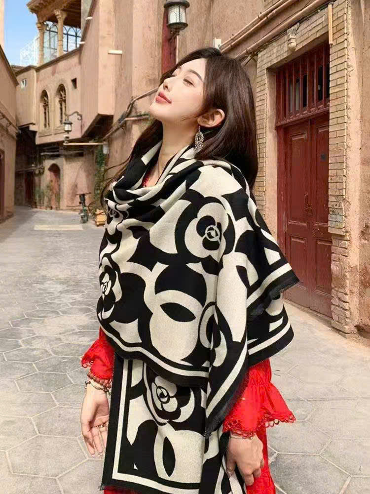 KHĂN QUÀNG CỔ KHĂN CHOÀNG CỔ HOA TRÀ SIÊU VIP SANG TRỌNG DÀNH CHO NỮ