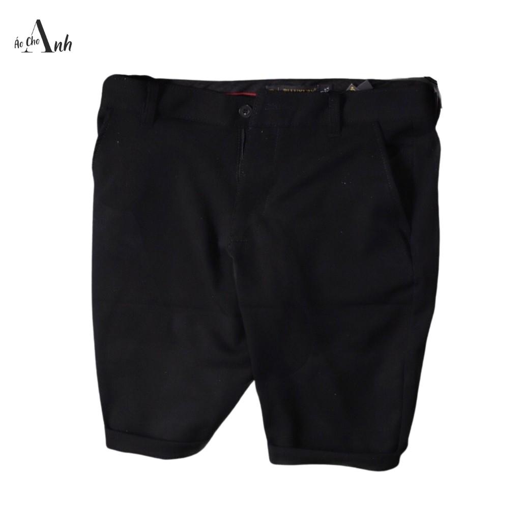 Quần short tây body chất vải co giãn mềm mại phong cách quần đùi nam vải Kate hàng chuẩn - Q007