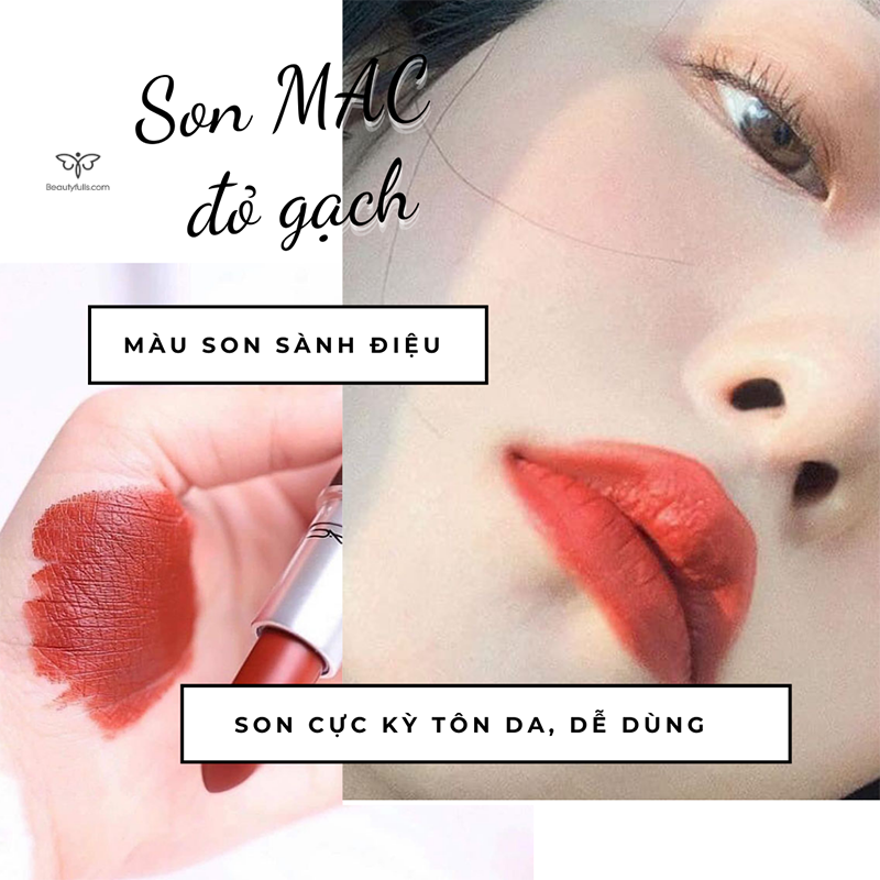 Son MAC Chili 602 Màu Đỏ Gạch Thời Thượng, Bất Chấp Mọi Màu Da