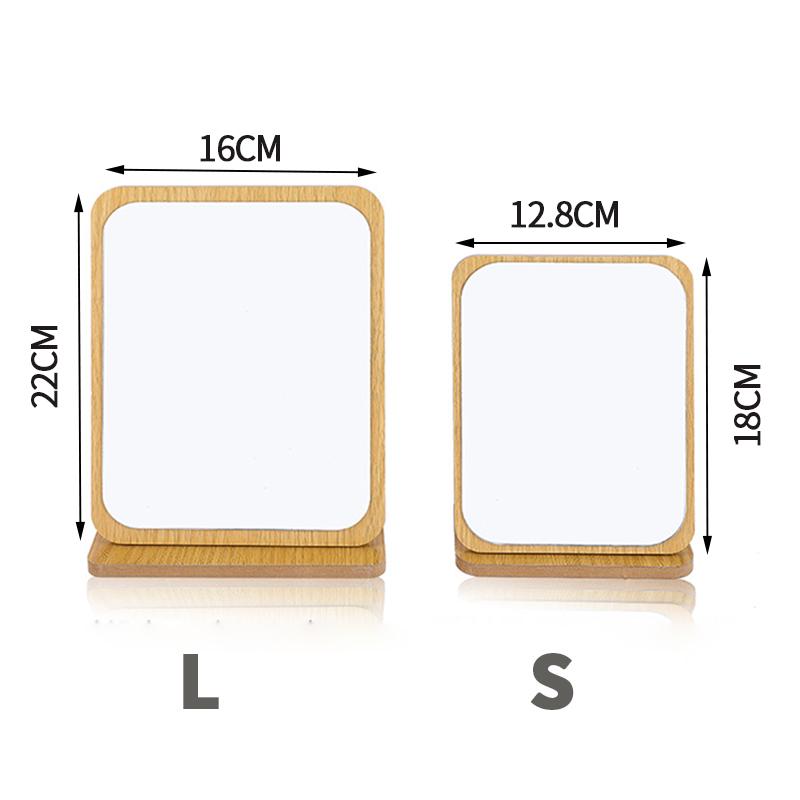 Gương trang điểm bằng gỗ để bàn có thể xoay 260 độ