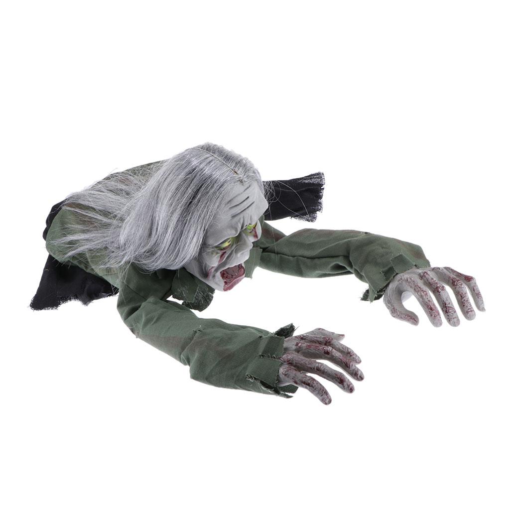 Scary Halloween Crawling Zombie Animated Haunted House Party Decoration Prop