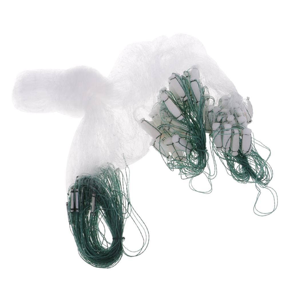 2xFishing Fish Mesh Trap Nylon Fishing Gill Net Casting Net 0.7x15m
