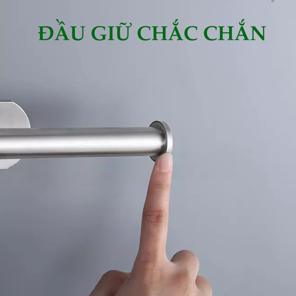 Móc treo cuộn giấy vệ sinh dán tường không cần khoan, Inox Sus 304, phụ kiện nhà tắm MIHOCO 814