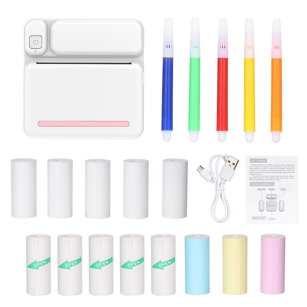 C19 Pocket-size Thermal Printer Wireless BT Printer Simple Operation Support Photo Notes Errors Text Memo Printing