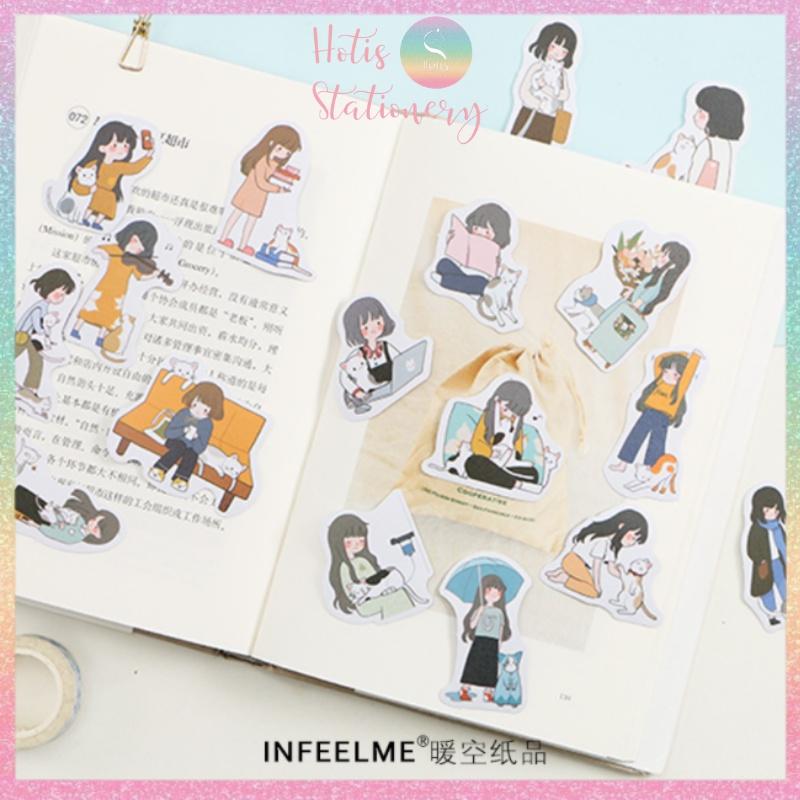 Bộ 40 sticker nhãn dán nhân vật hoạt hình sticker amine đáng iu