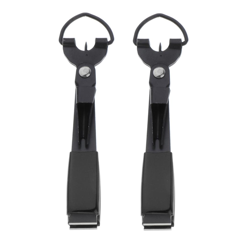 2x Knot Cutter Nail Tying Pliers Metal Line Outdoor Fishing Pliers Tool Black