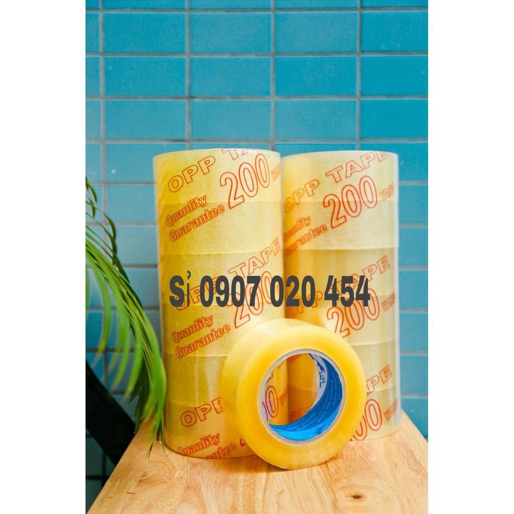 Băng keo opp trong/đục dán thùng siêu dính siêu rẻ 200y/2kg/ 1 cây 6 cuộn