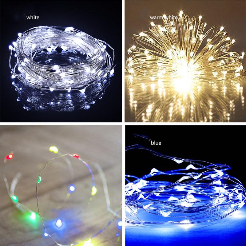 5m 50led copper Wire LED String Lights USB Powered+Remote Controller New Year Christmas Gift