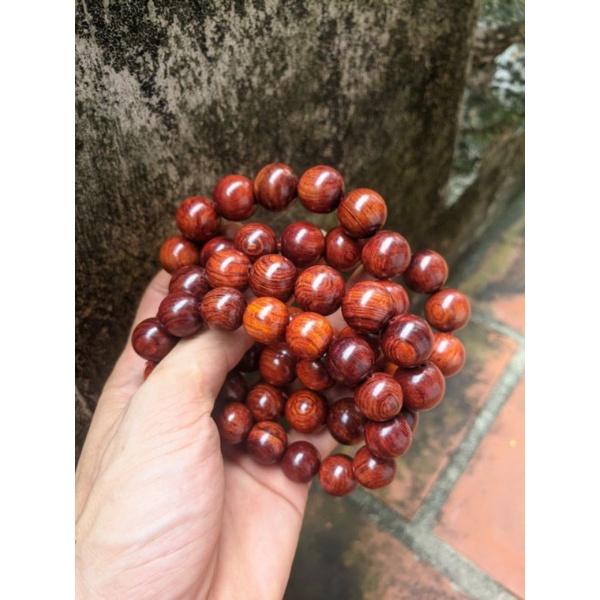 Vòng tay nam gỗ hạt tròn 12 ly 14 ly cẩm lai ngày mai tươi sáng