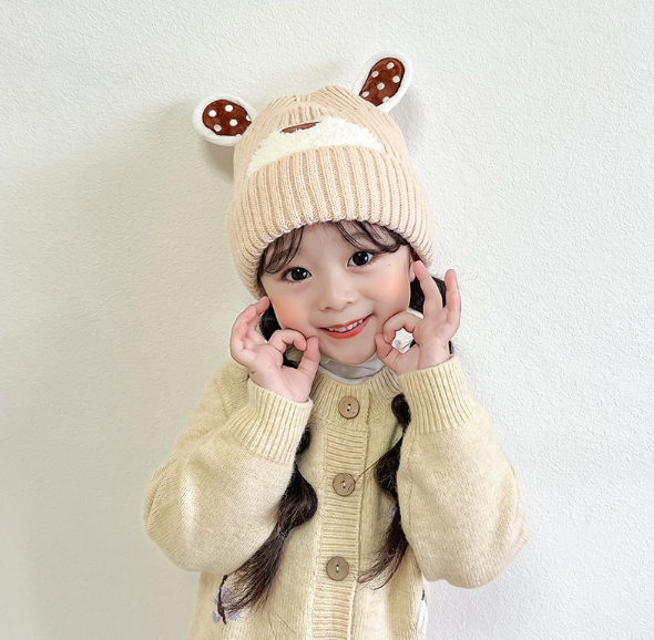 Bộ mũ len kèm khăn thắt nơ phong cách Hàn cho bé, nón len cho bé kèm khăn mẫu mới nhất