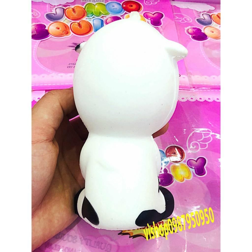 SQUISHY BÒ SỮA MÔI HỒNG ngồi bệt (thaolinh950)