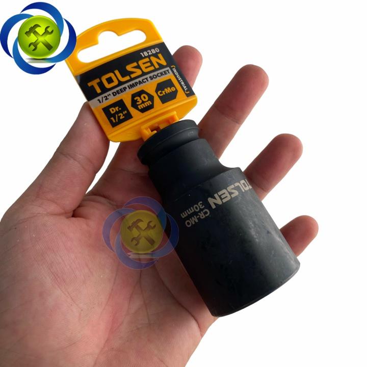 Tuýp 30mm 1/2 đen dài Tolsen 18280 loại 6 cạnh thép CR-MO